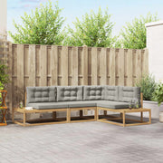 Set vanjskih sofa Bijela 277,5 x 198,5 x 73 cm Poliester