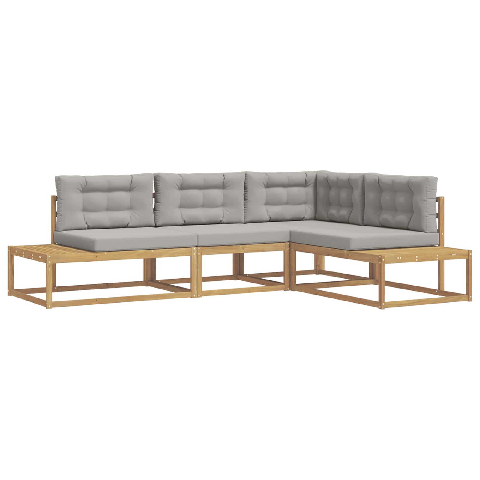 Set vanjskih sofa Bijela 277,5 x 198,5 x 73 cm Poliester