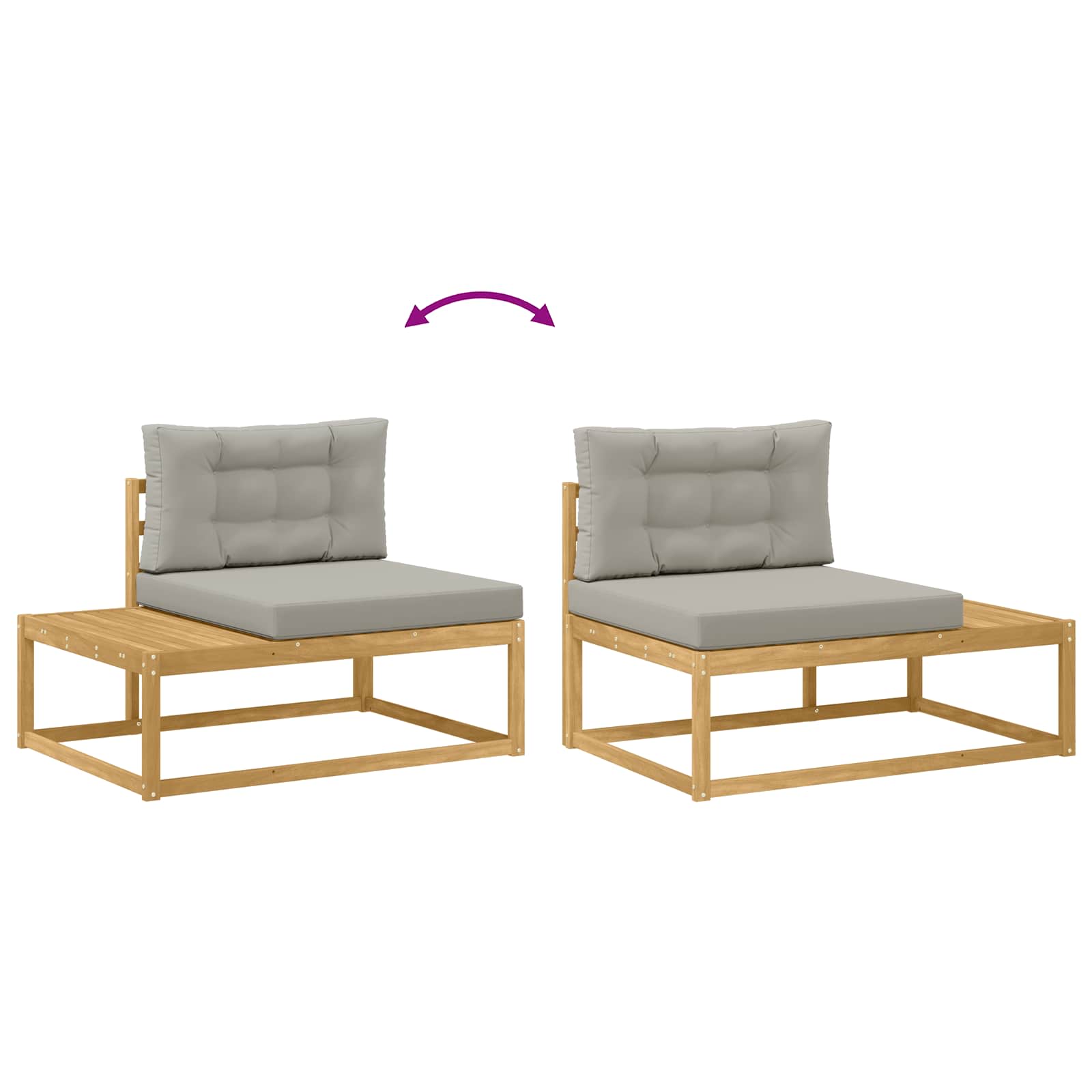 Set vanjskih sofa Bijela 277,5 x 198,5 x 73 cm Poliester