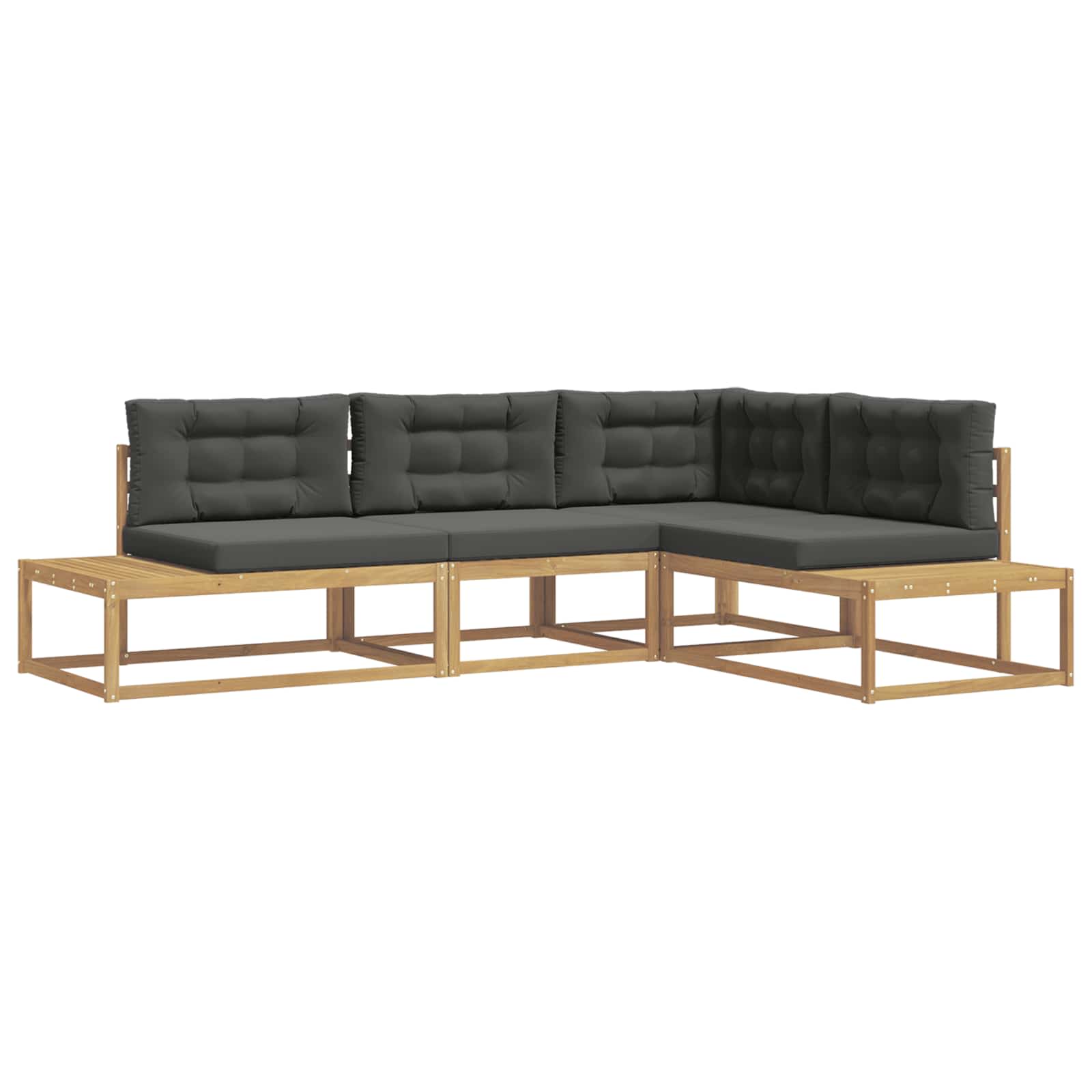 Set vanjskih sofa Bijela 277,5 x 198,5 x 73 cm Poliester