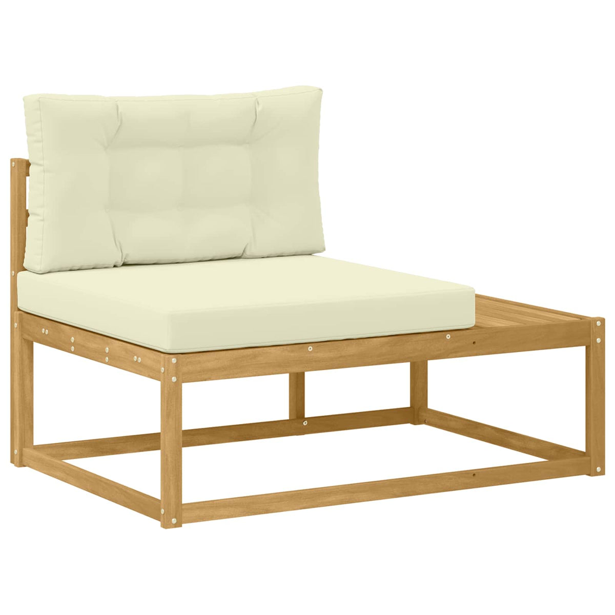 Set vanjskih sofa 5 kom. Bijela Poliester