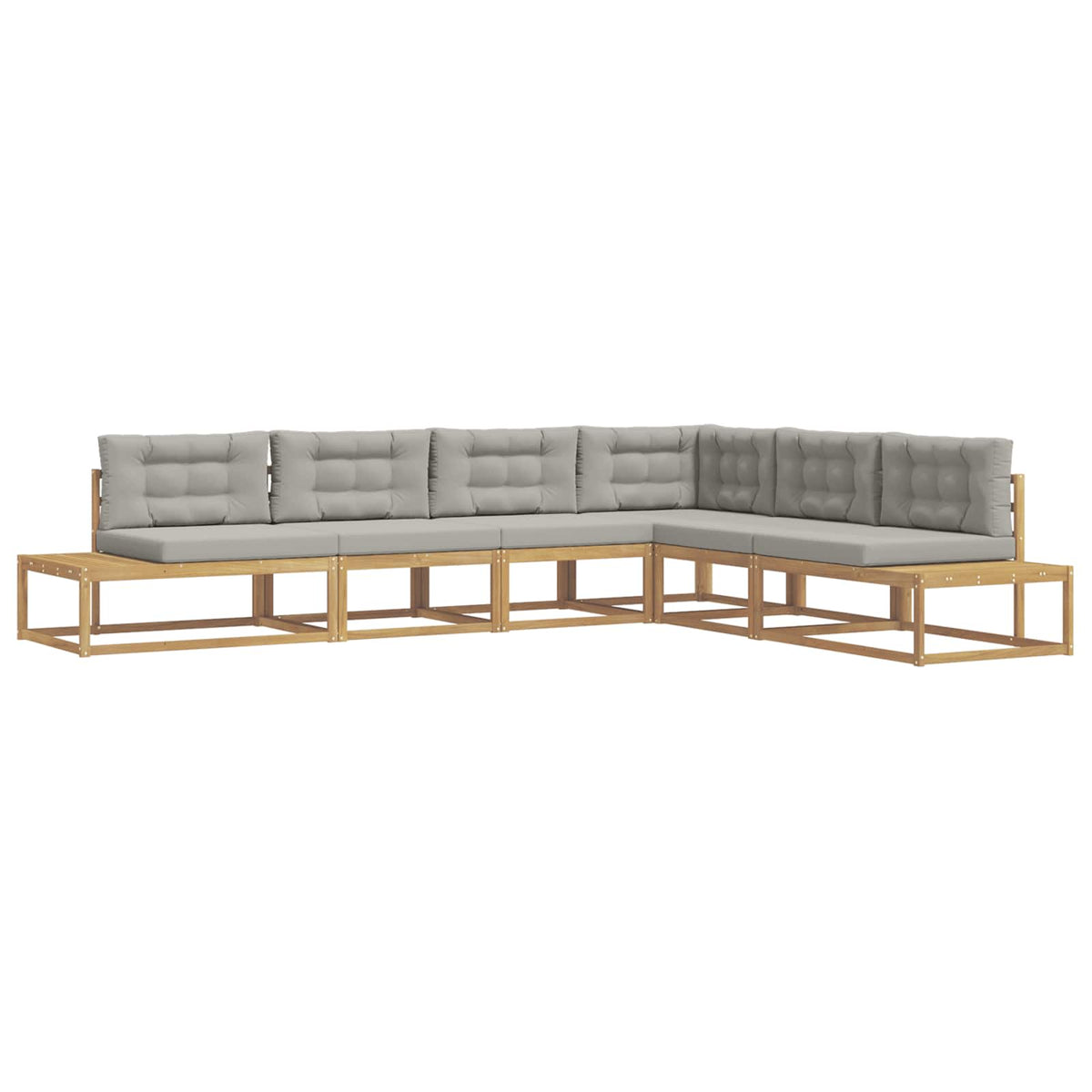 Set vanjskih sofa Bijela 357 x 198,5 x 73 cm Poliester