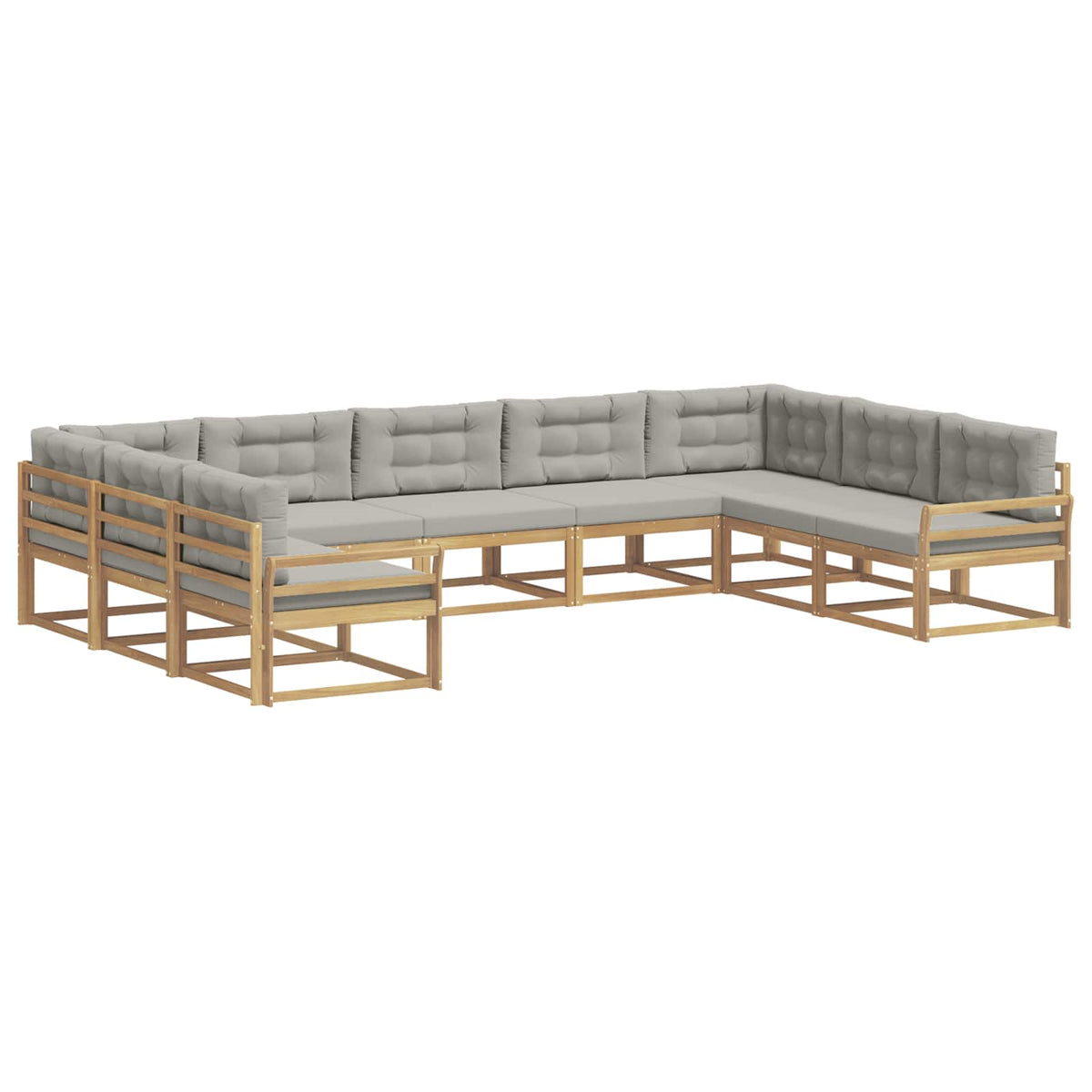 Set vanjskih sofa 9 kom. Bijela i svjetlosiva