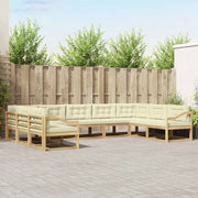 Set vanjskih sofa 7 pcs Čvrsto drvo akacije