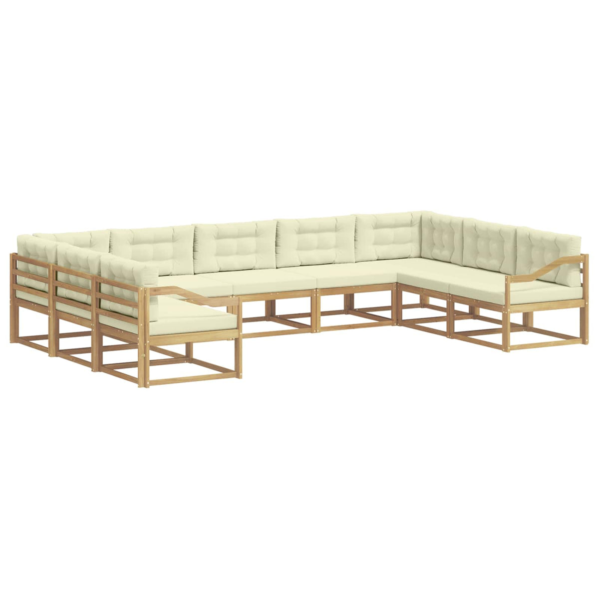 Set vanjskih sofa 7 pcs Čvrsto drvo akacije
