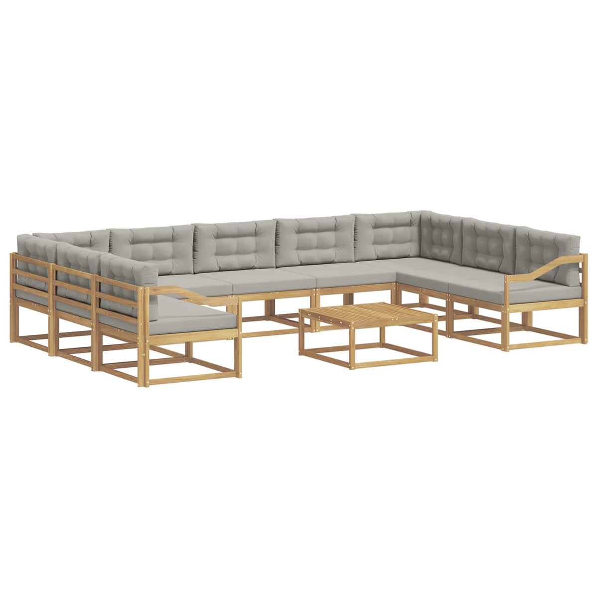 Set vanjskih sofa 10 kom. Bijela i svjetlosiva