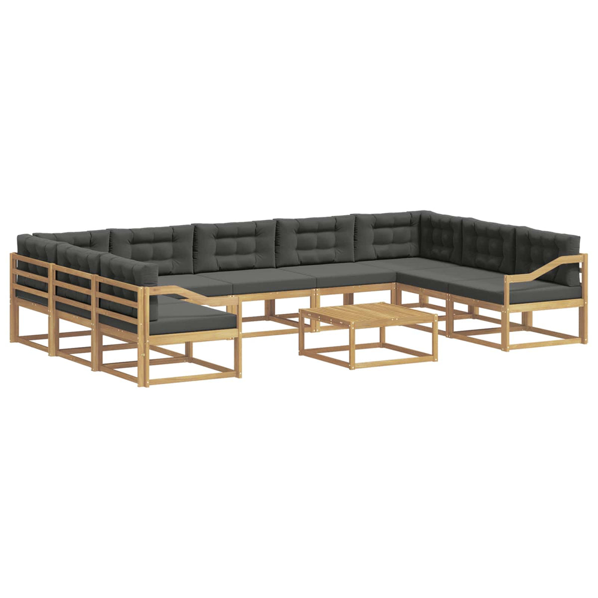 Set vanjskih sofa 10 kom. Bijela i antracit