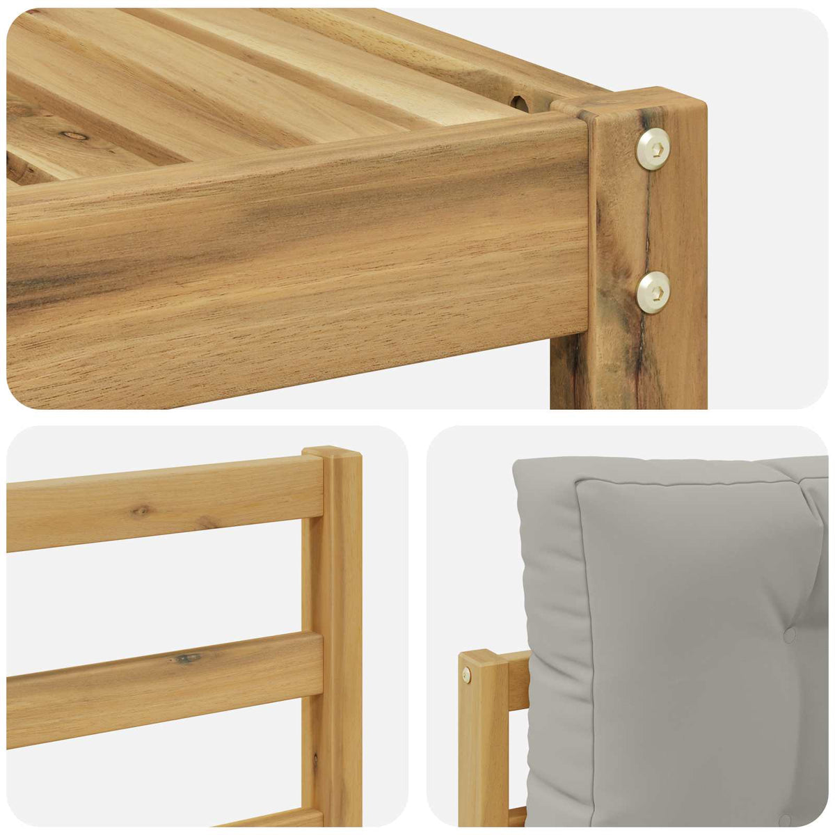 Set vanjskih sofa s jastukom 11 pcs Bijela i svjetlosiva