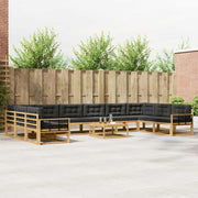 Set vanjskih sofa 11 kom. Bijela i antracit