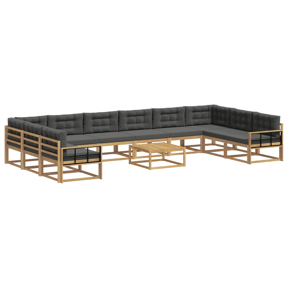 Set vanjskih sofa 11 kom. Bijela i antracit