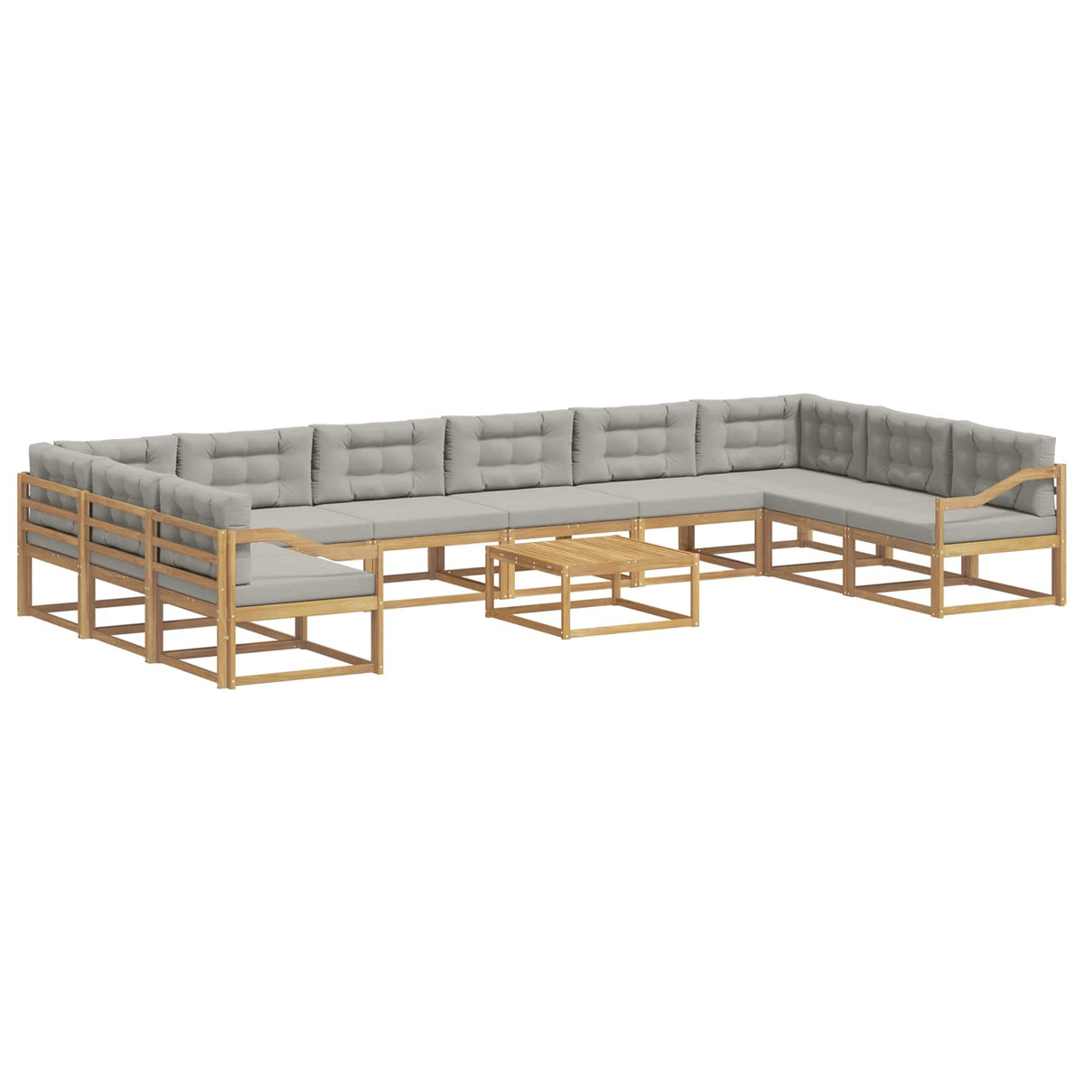 Set vanjskih sofa 11 kom. Bijela i svjetlosiva