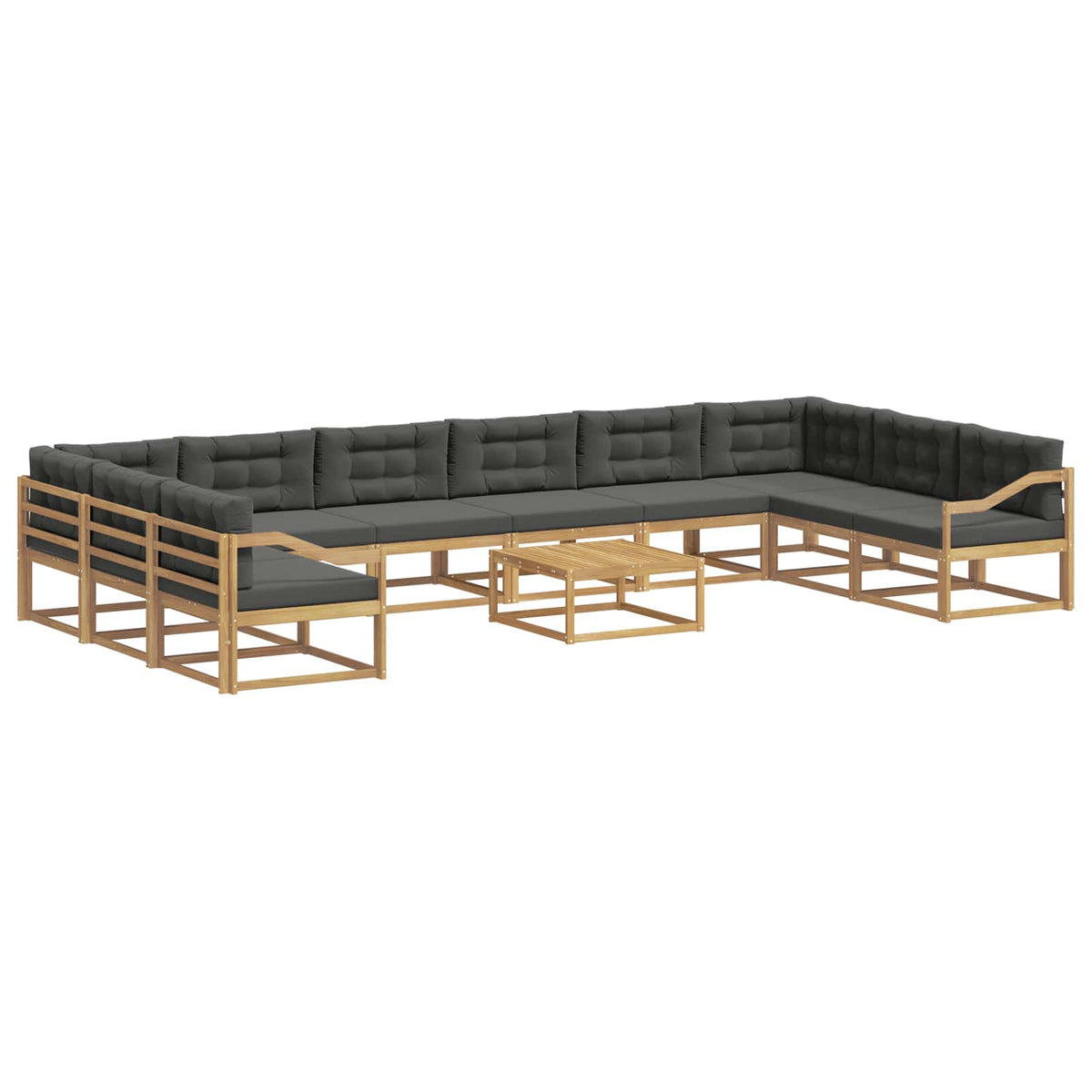 Set vanjskih sofa 11 kom. Bijela i antracit