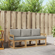 Set vanjskih sofa 3 pcs Bijela i svjetlosiva 189,5 x 63 x 73 cm