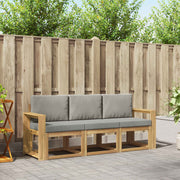 Set vanjskih sofa 3 pcs Bijela i svjetlosiva 197,5 x 63 x 73 cm