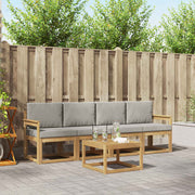 Set vanjskih sofa 5 pcs Bijela i svjetlosiva 59 x 59 x 37 cm