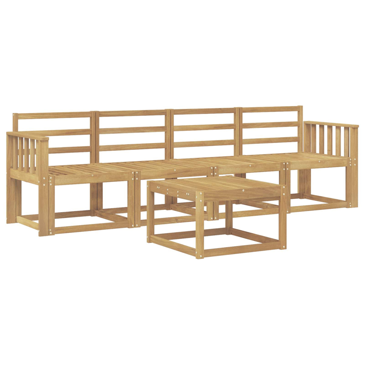 Set vanjskih sofa 5 pcs Bijela 59 x 59 x 37 cm