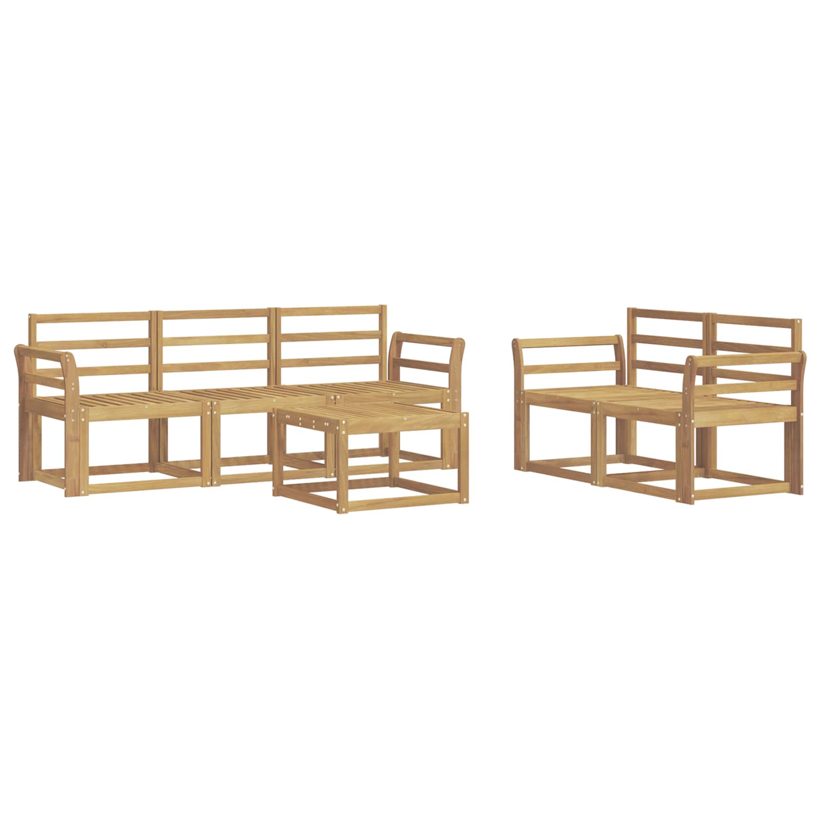 Set vanjskih sofa 6 pcs Bijela 59 x 59 x 37 cm