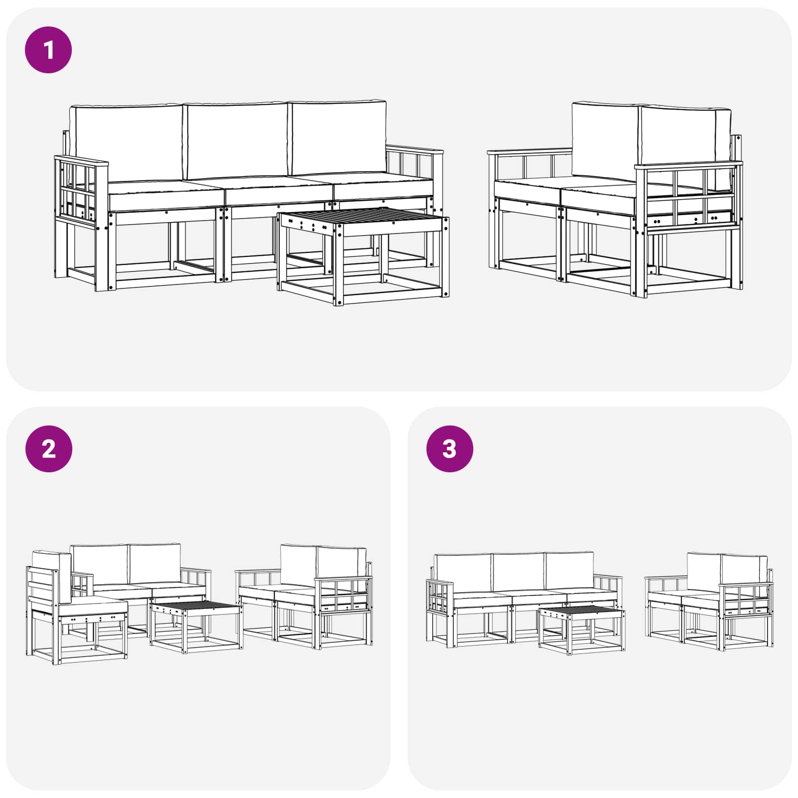 Set vanjskih sofa 6 pcs