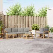 Set vanjskih sofa 7 pcs Bijela i svjetlosiva 59 x 59 x 37 cm