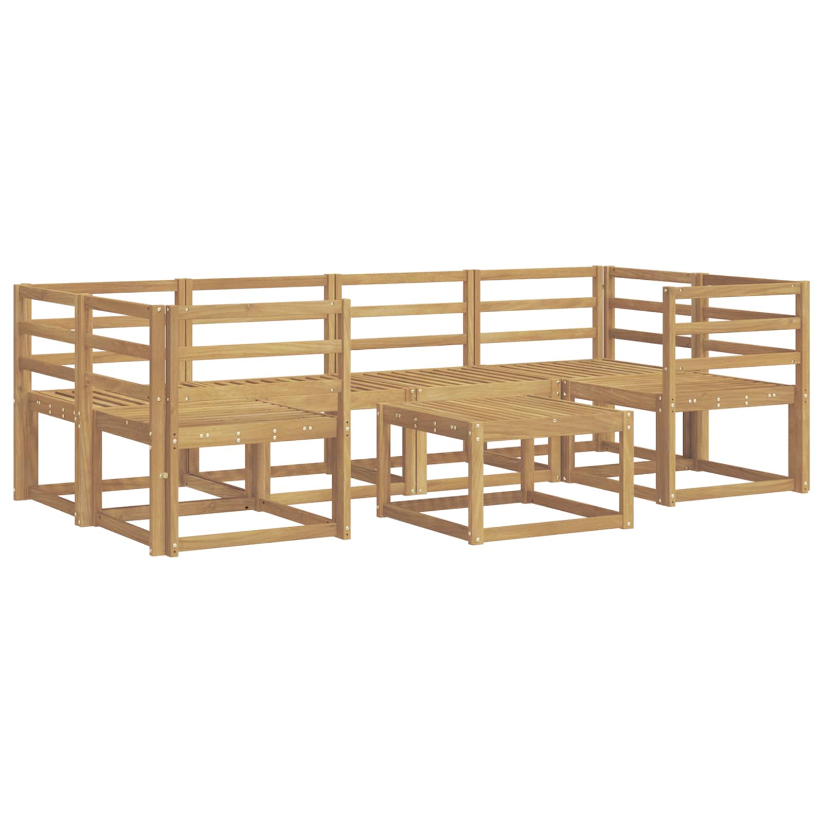 Set vanjskih sofa 7 pcs Bijela 59 x 59 x 37 cm