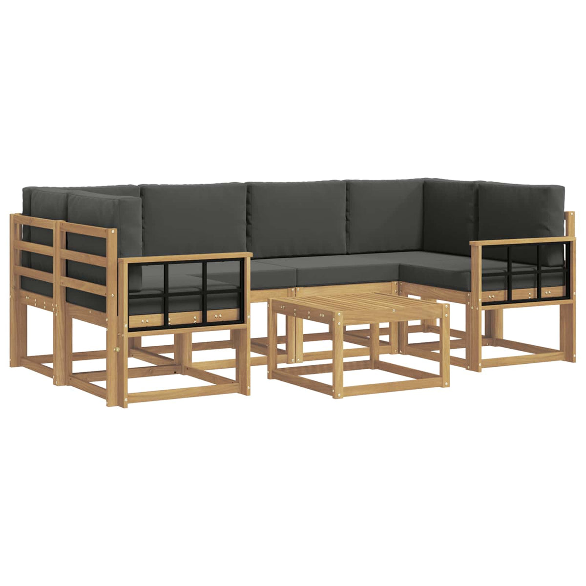 Set vanjskih sofa 7 kom. Bijela i antracit