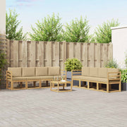 Set vanjskih sofa 9 kom. Bijela i bež