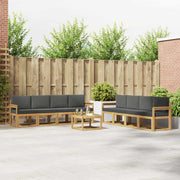 Set vanjskih sofa s jastukom 9 pcs Bijela i antracit