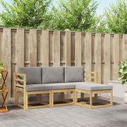 Set vanjskih sofa 4 pcs Bijela i svjetlosiva
