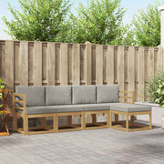 Set vanjskih sofa 5 pcs Bijela i svjetlosiva