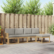 Set vanjskih sofa 5 pcs Bijela i svjetlosiva