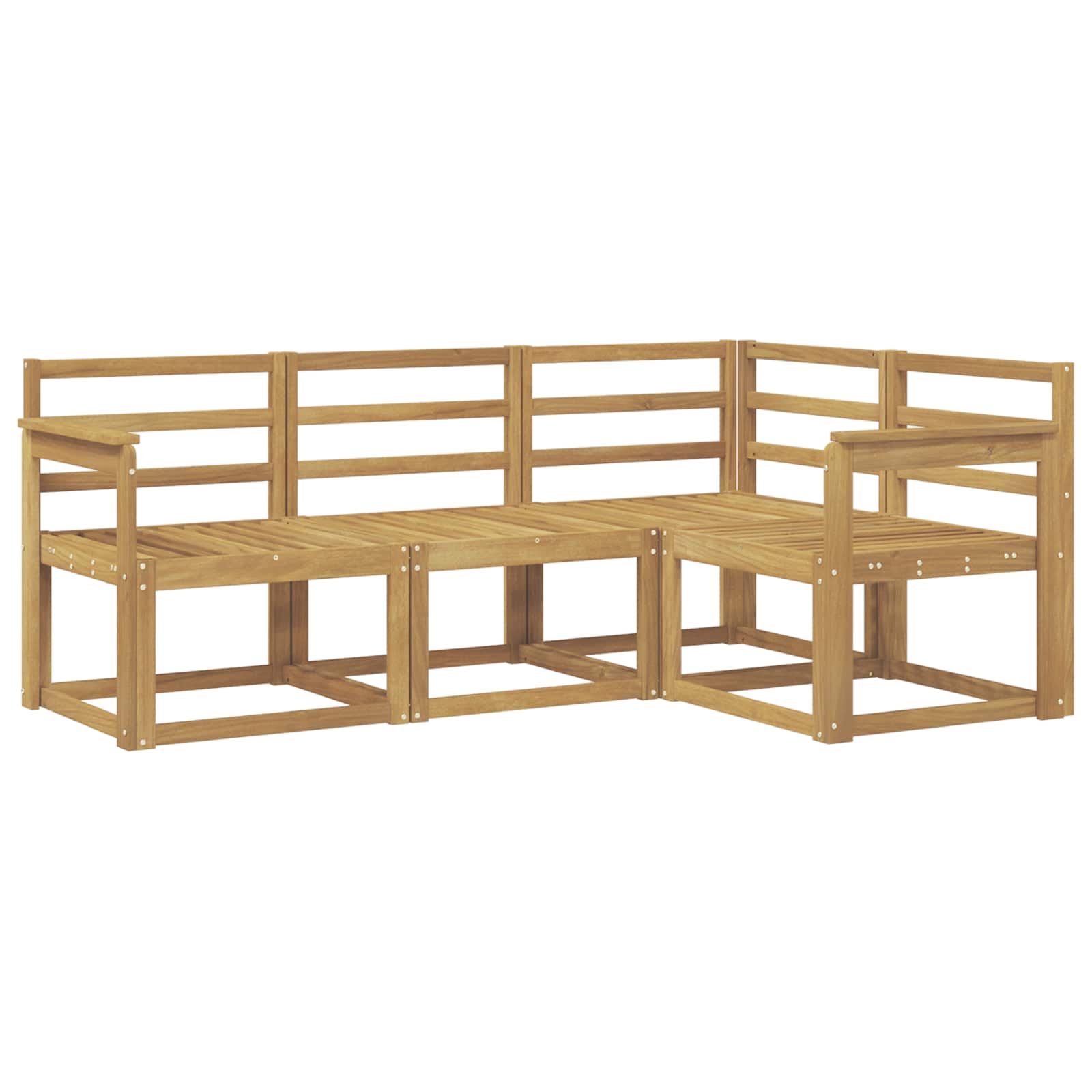 Set vanjskih sofa 4 pcs Bijela 187,5 x 128,5 x 73 cm