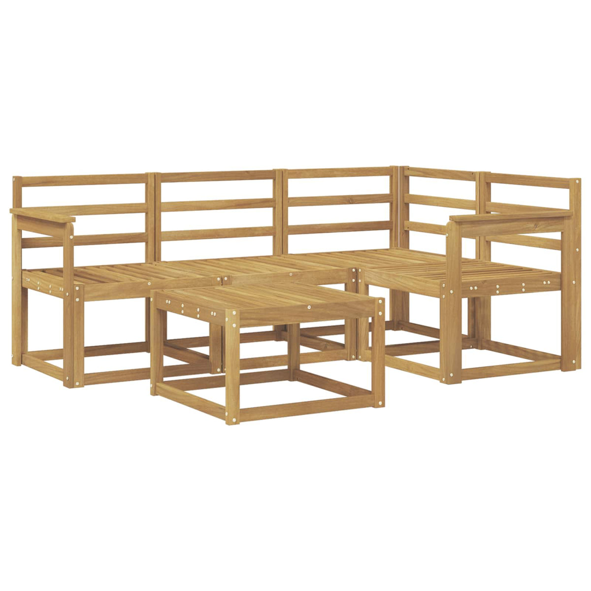 Set vanjskih sofa 5 pcs Bijela 59 x 59 x 37 cm