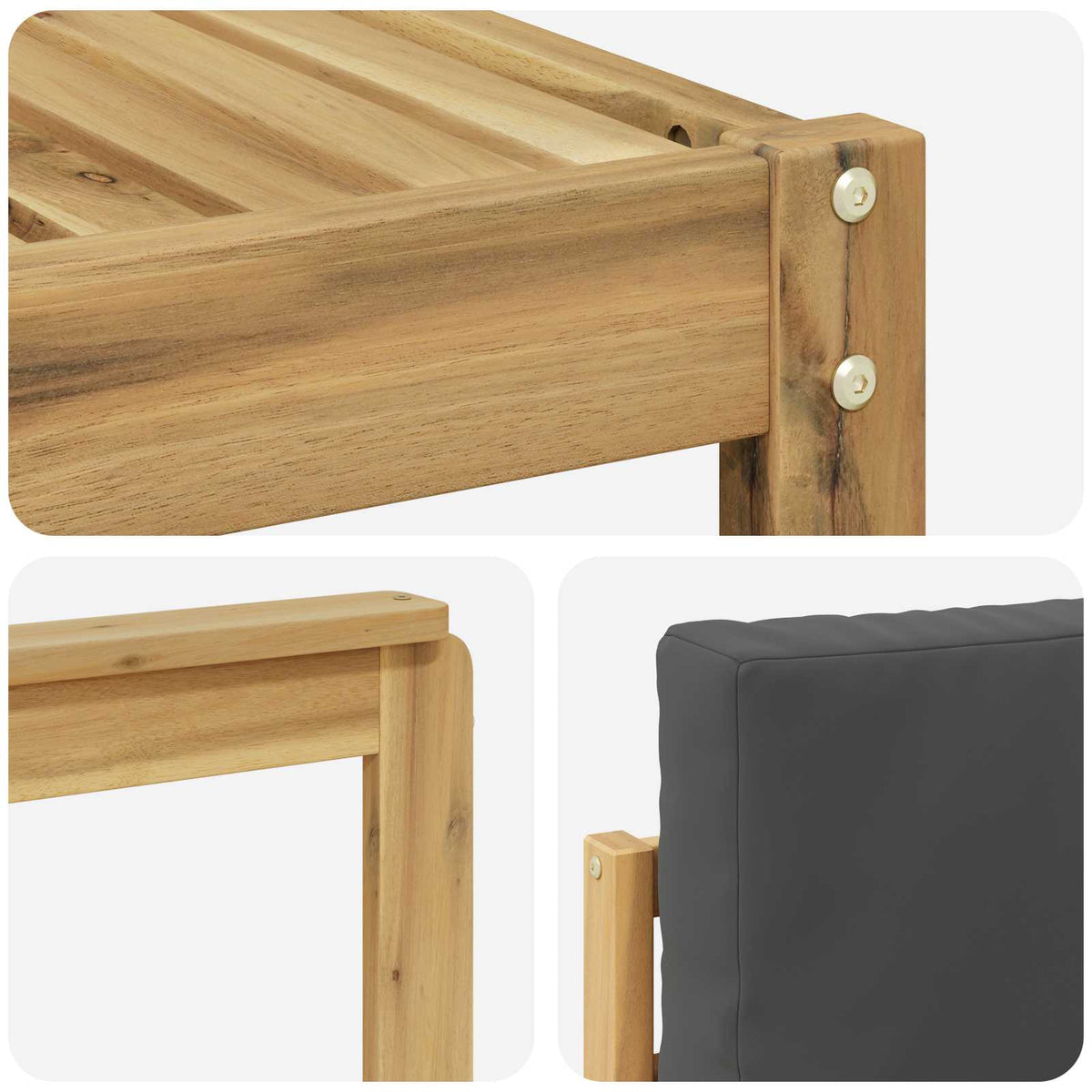 Set vanjskih sofa s jastukom 5 pcs Bijela i antracit