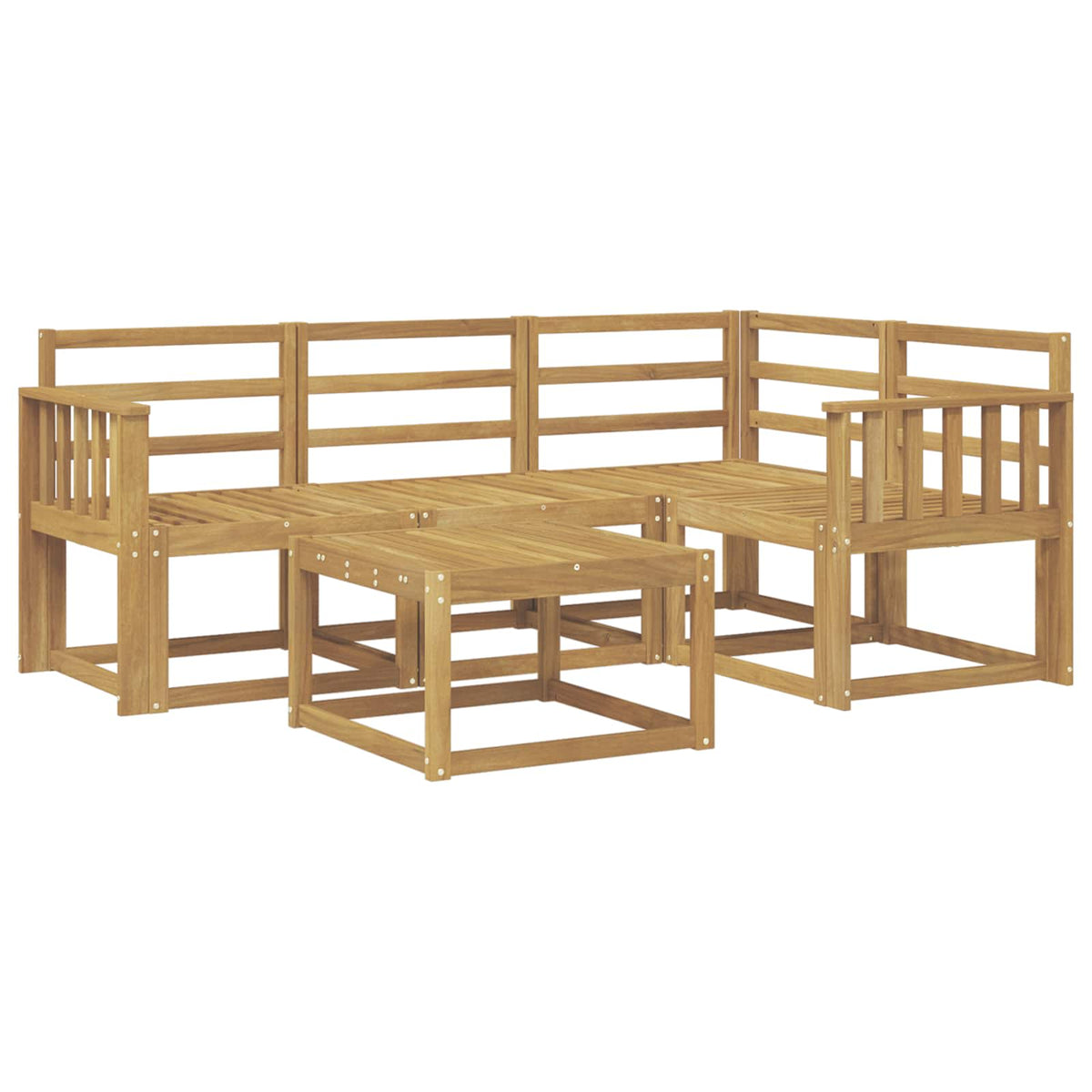 Set vanjskih sofa 5 pcs Bijela 59 x 59 x 37 cm