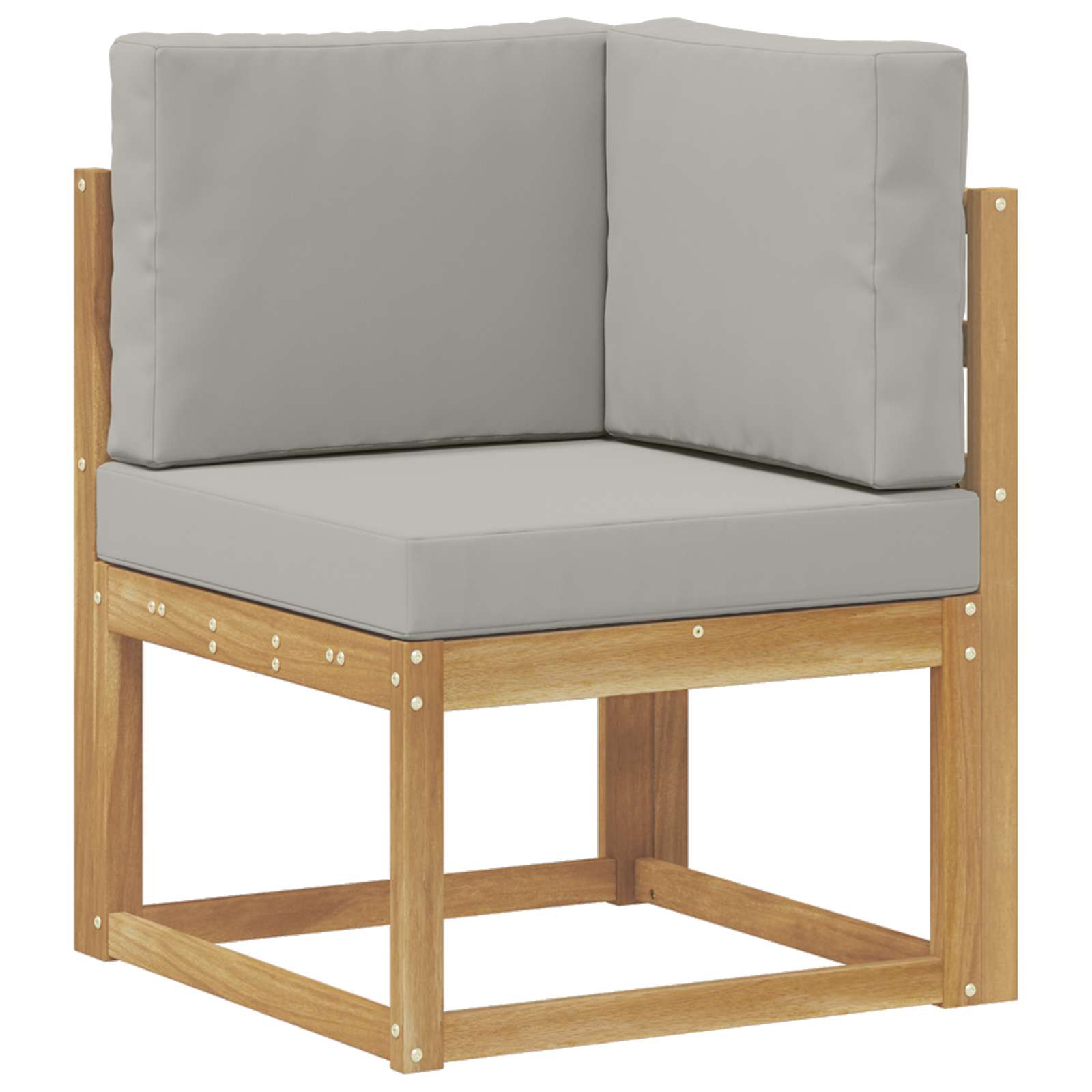Set vanjskih sofa 5 kom. Bijela i svjetlosiva Poliester
