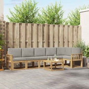 Set vanjskih sofa 7 kom. Bijela i svjetlosiva Smeđa 59 x 59 x 37 cm