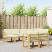 Set vanjskih sofa 8 kom. Bijela i krem Poliester