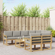 Set vanjskih sofa 9 kom. Bijela i svjetlosiva