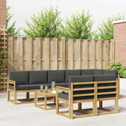 Set vanjskih sofa 9 kom. Bijela i antracit Poliester