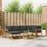 Set vanjskih sofa 7 pcs Bijela i antracit Čvrsto drvo akacije