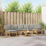 Set vanjskih sofa 8 kom. Bijela i svjetlosiva 59 x 59 x 37 cm