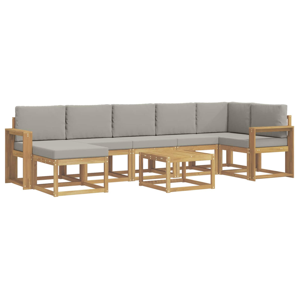Set vanjskih sofa 8 pcs Bijela i svjetlosiva