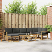 Set vanjskih sofa s jastukom 8 pcs Prirodna i krem Poliester