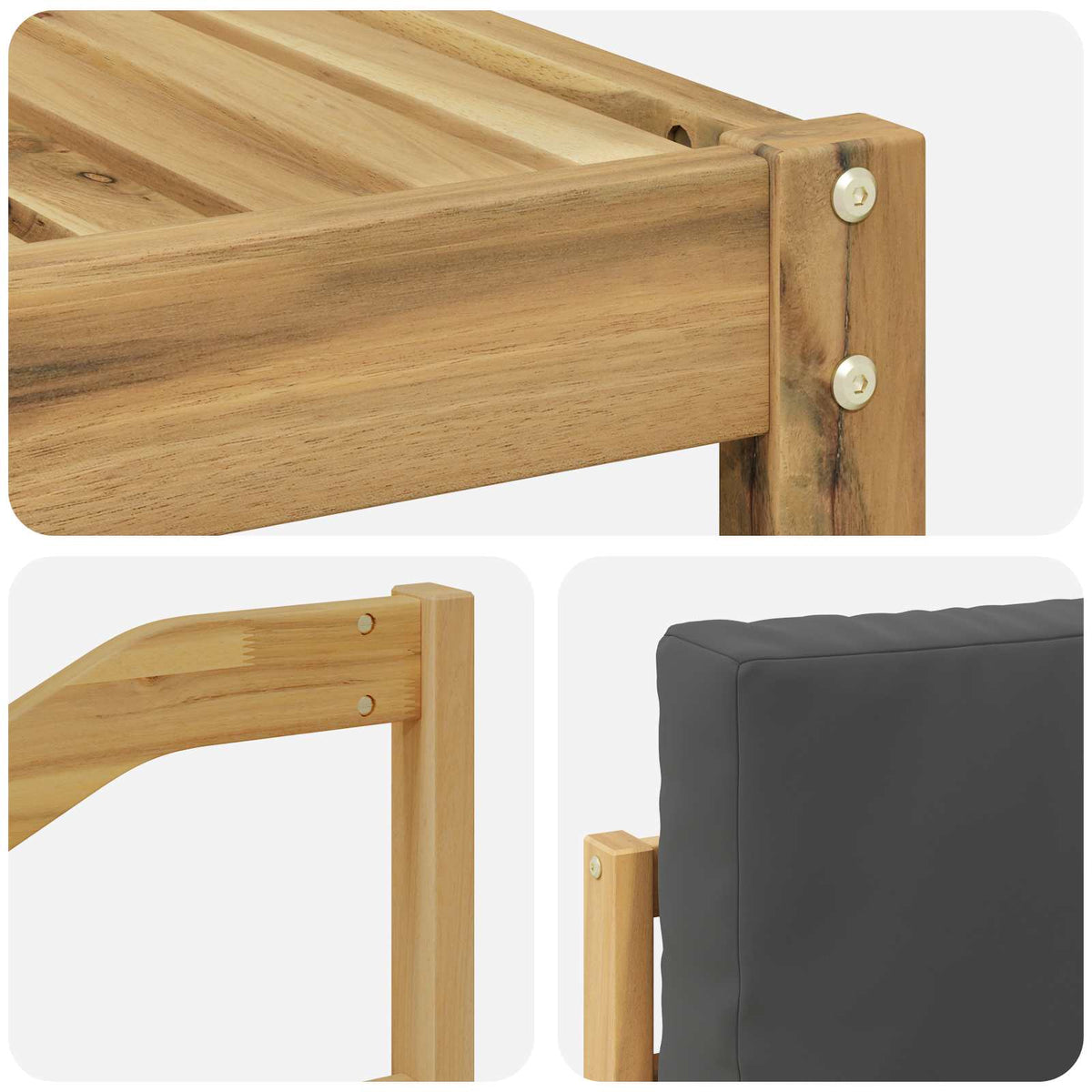 Set vanjskih sofa 8 kom. Bijela i antracit Poliester