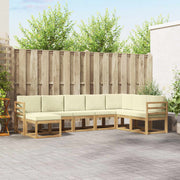 Set vanjskih sofa s jastukom 8 pcs Bijela i krem