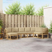 Set vanjskih sofa s jastukom 8 pcs Bijela i bež
