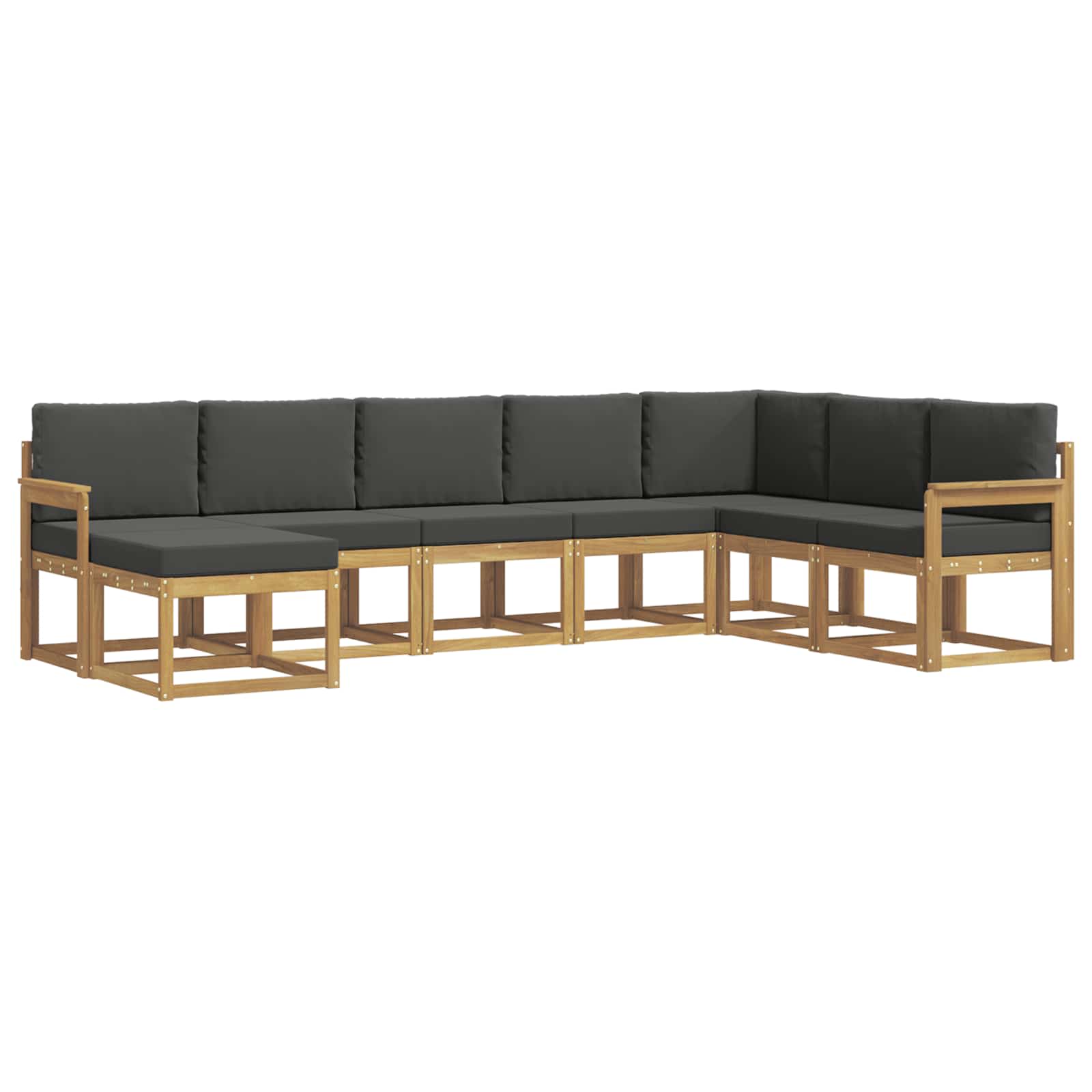 Set vanjskih sofa s jastukom 8 pcs Bijela i antracit