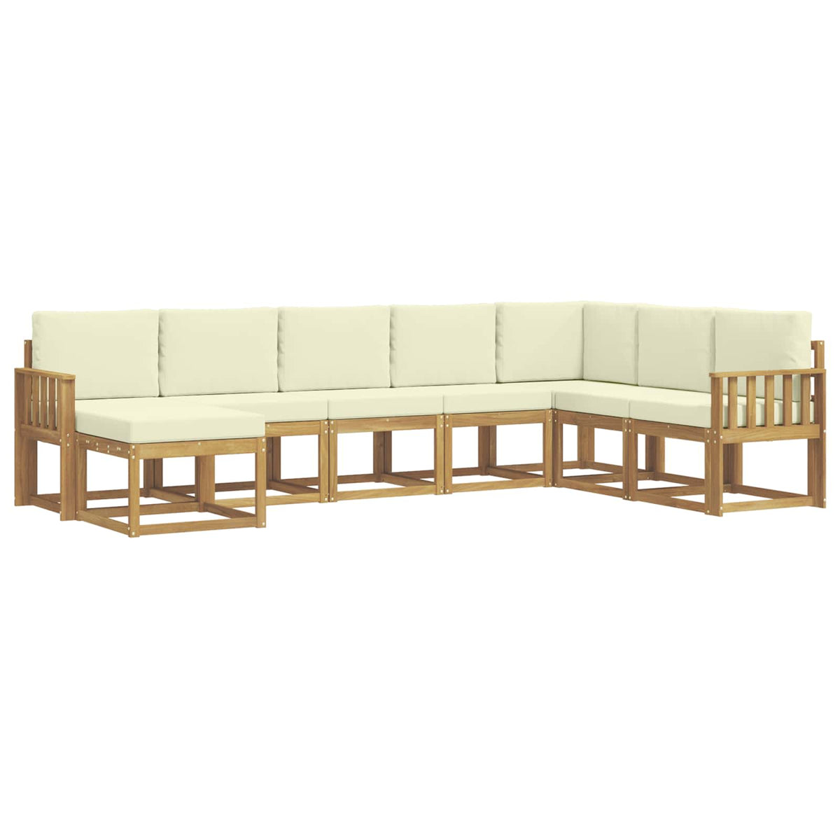 Set vanjskih sofa s jastukom 8 pcs Bijela i krem