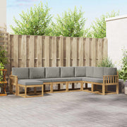 Set vanjskih sofa s jastukom 8 pcs Bijela i svjetlosiva