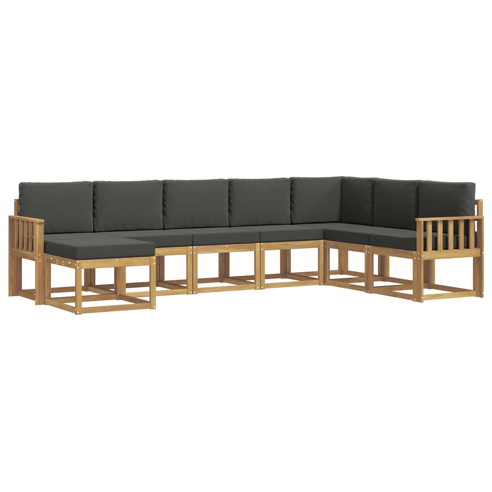 Set vanjskih sofa s jastukom 8 pcs Bijela i antracit